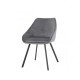 Стілець PEPIO чорний каркас/сірий Intarsio