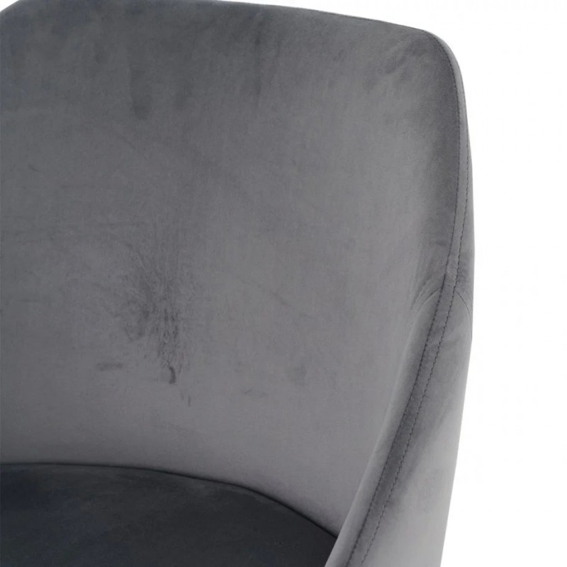 Стілець PEPIO чорний каркас/сірий Intarsio