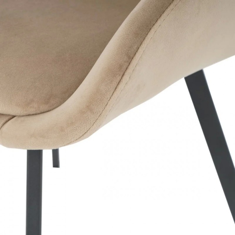 Стілець PEPIO чорний каркас/темний беж Intarsio