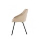 Стілець PEPIO чорний каркас/темний беж Intarsio
