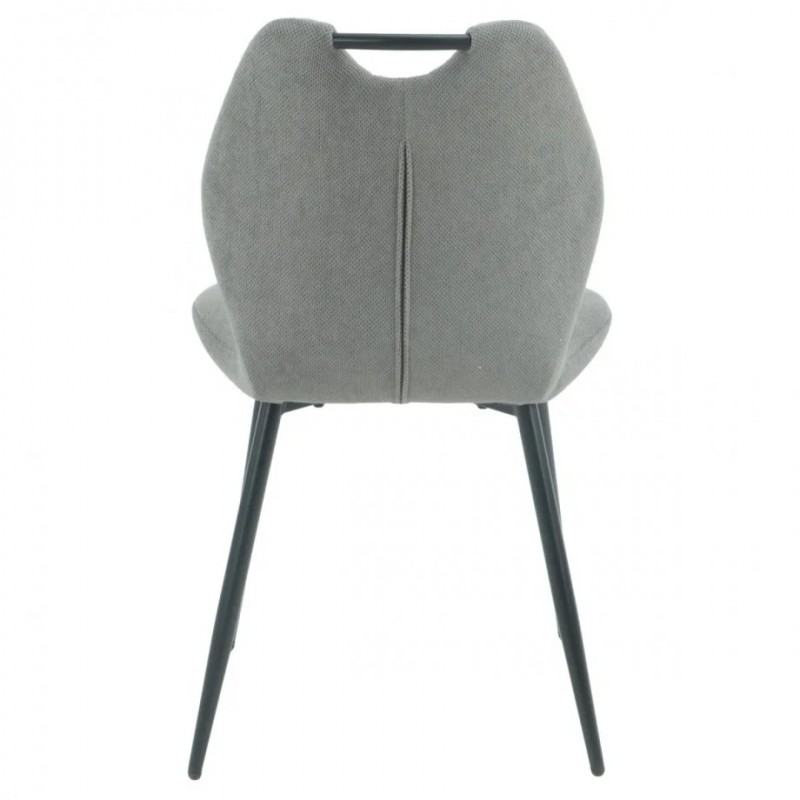 Стілець RICK чорний каркас/темно-сірий тканина Intarsio