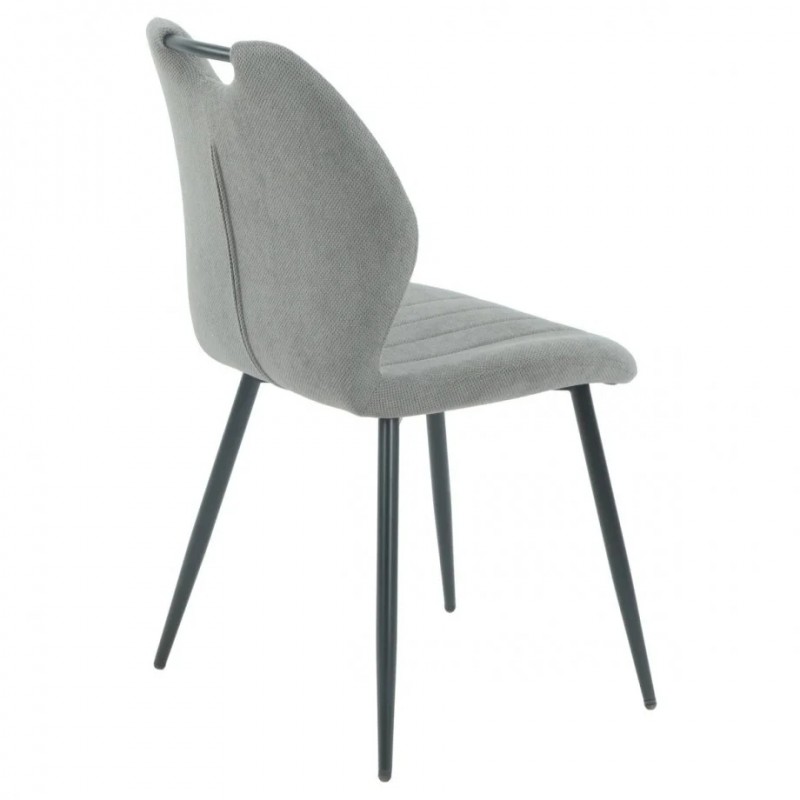 Стілець RICK чорний каркас/темно-сірий тканина Intarsio