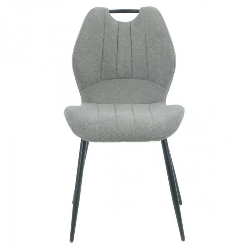 Стілець RICK чорний каркас/темно-сірий тканина Intarsio