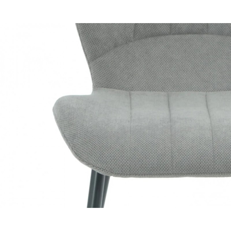 Стілець RICK чорний каркас/темно-сірий тканина Intarsio