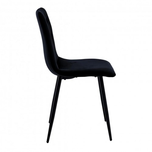Стілець RUBY Чорний каркас / Чорний велюр Intarsio