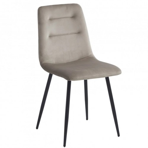Стілець RUBY Чорний каркас / Темно Бежевий велюр Intarsio