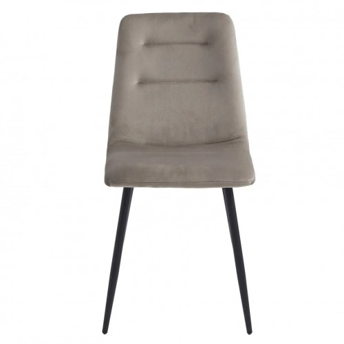 Стілець RUBY Чорний каркас / Темно Бежевий велюр Intarsio