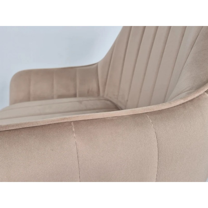 Стілець SALVIA Чорний каркас / Беж Intarsio