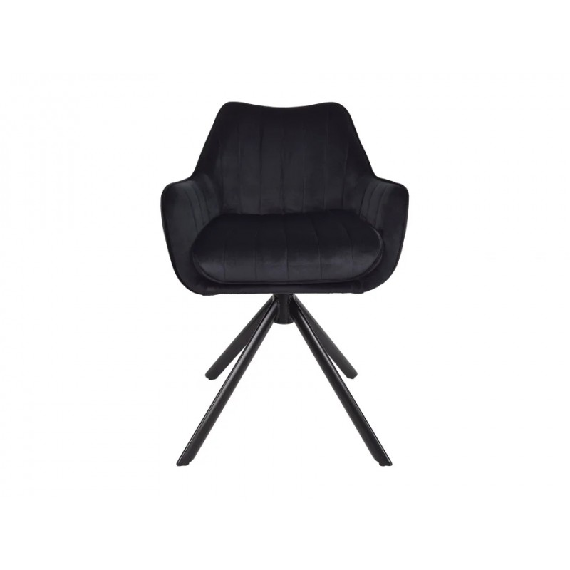 Стілець SALVIA Чорний каркас / Чорний Intarsio