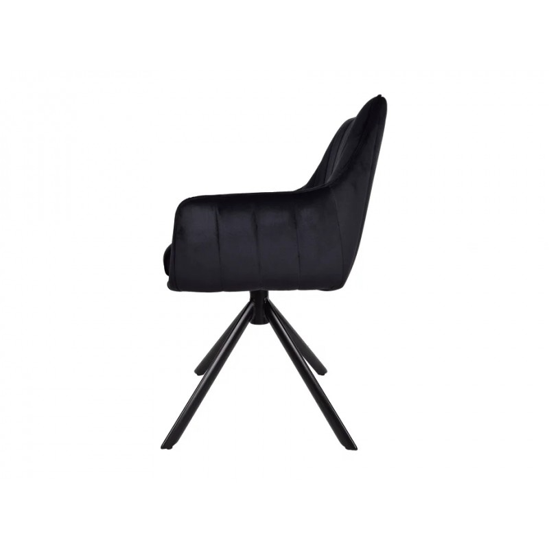 Стілець SALVIA Чорний каркас / Чорний Intarsio