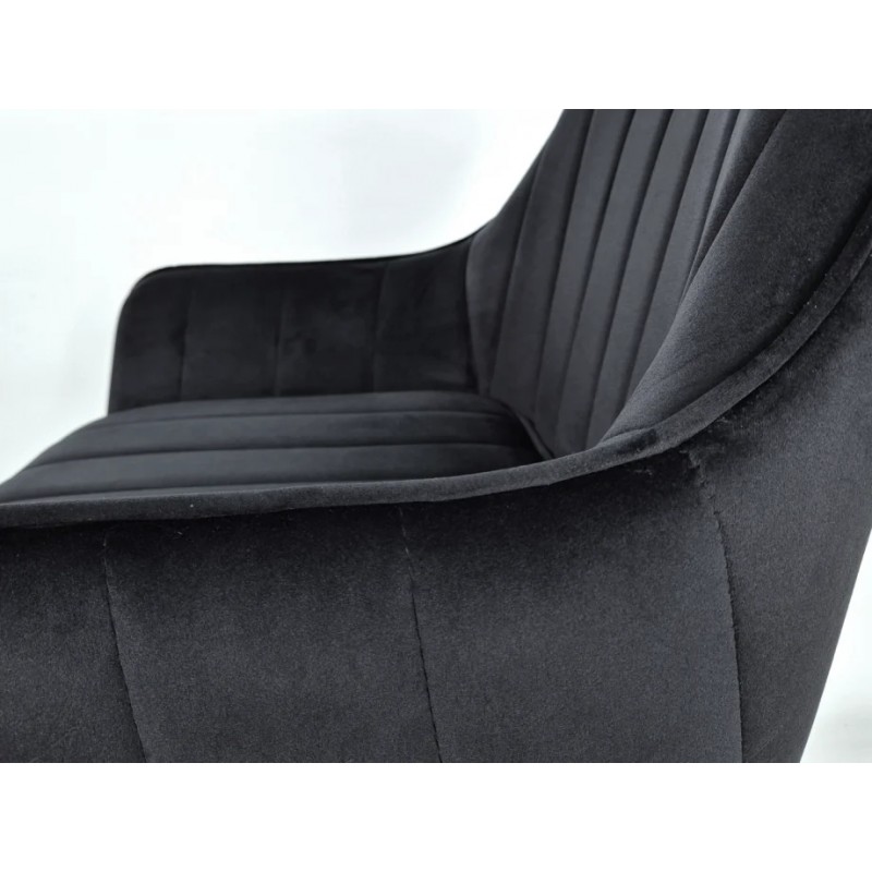 Стілець SALVIA Чорний каркас / Чорний Intarsio