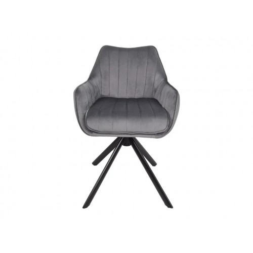 Стілець SALVIA Чорний каркас / Сірий Intarsio