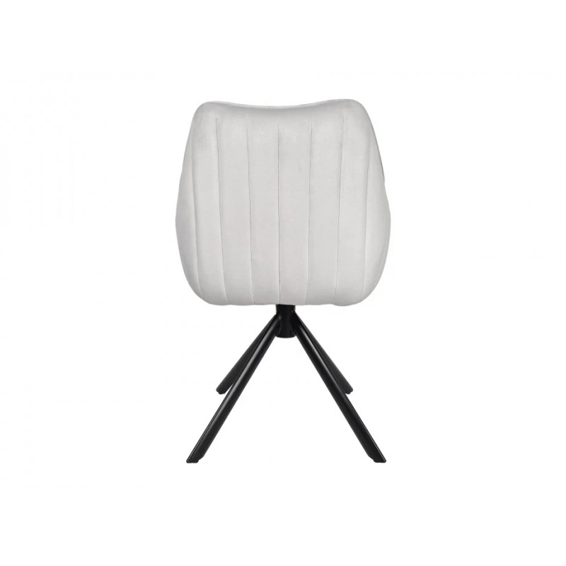 Стілець SALVIA Чорний каркас / Світло-сірий Intarsio