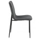Стілець TINA Чорний каркас / Сірий тканина вельвет Intarsio