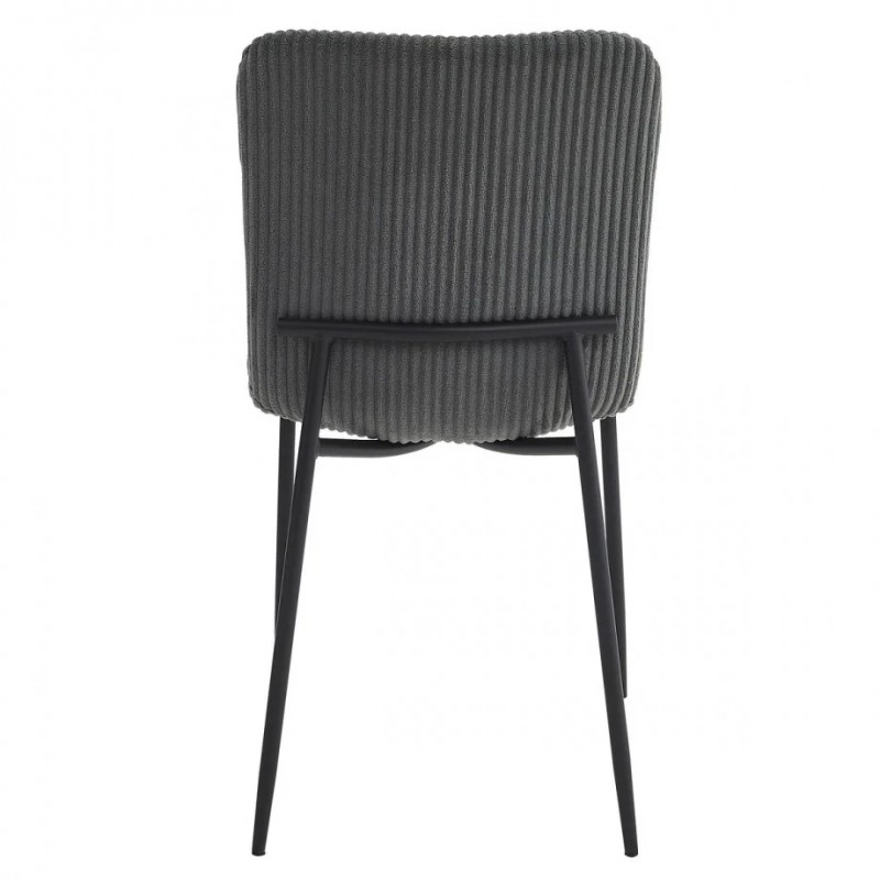 Стілець TINA Чорний каркас / Сірий тканина вельвет Intarsio