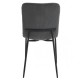Стілець TINA Чорний каркас / Сірий тканина вельвет Intarsio