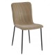 Стілець TINA Чорний каркас / Темний беж тканина вельвет Intarsio