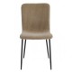 Стілець TINA Чорний каркас / Темний беж тканина вельвет Intarsio