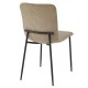 Стілець TINA Чорний каркас / Темний беж тканина вельвет Intarsio