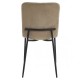 Стілець TINA Чорний каркас / Темний беж тканина вельвет Intarsio