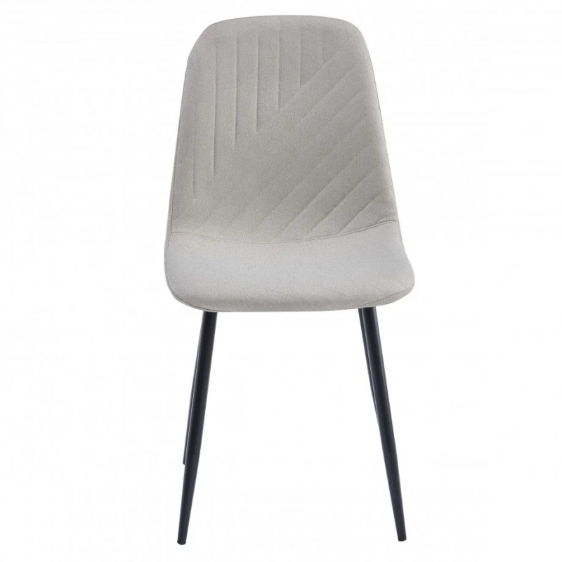 Стілець WAVES Чорний каркас / Бежева тканина Intarsio