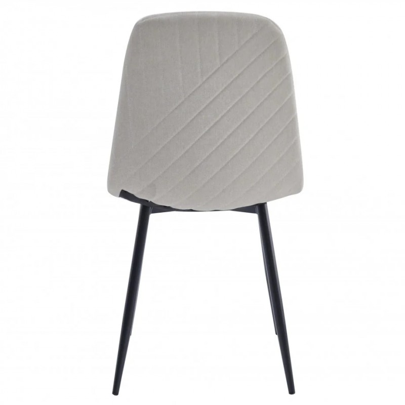 Стілець WAVES Чорний каркас / Бежева тканина Intarsio