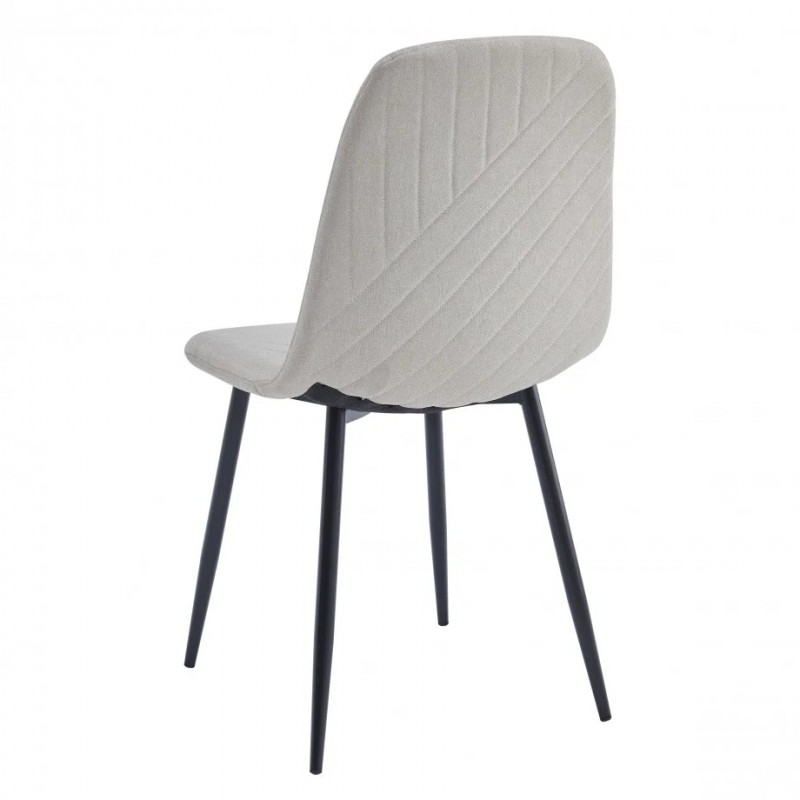 Стілець WAVES Чорний каркас / Бежева тканина Intarsio