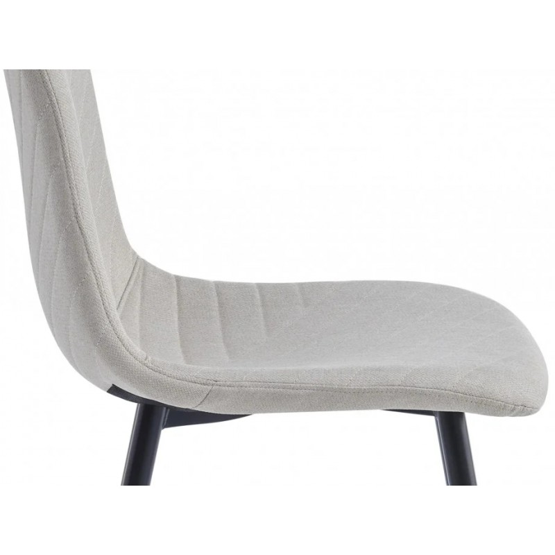 Стілець WAVES Чорний каркас / Бежева тканина Intarsio