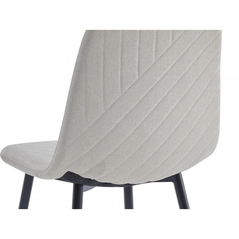 Стілець WAVES Чорний каркас / Бежева тканина Intarsio