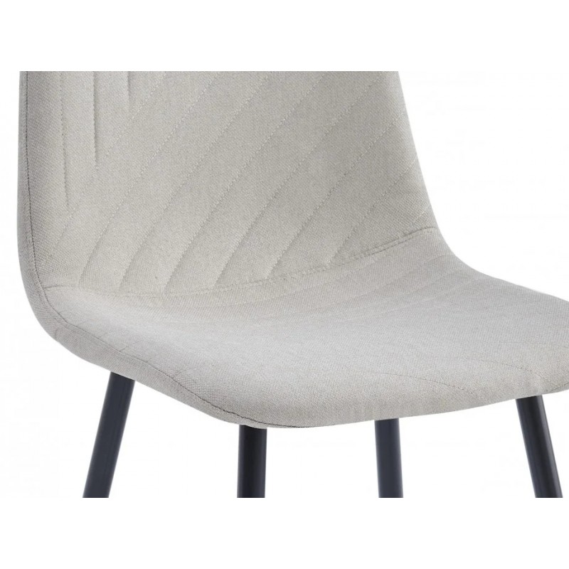 Стілець WAVES Чорний каркас / Бежева тканина Intarsio