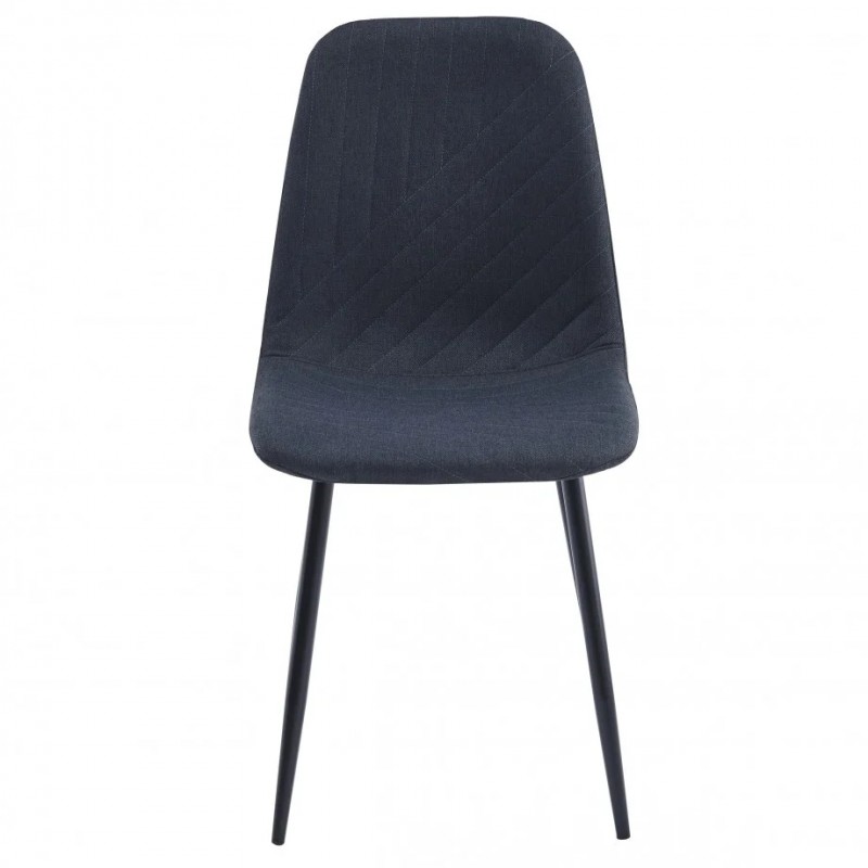 Стілець WAVES Чорний каркас / Графіт тканина Intarsio