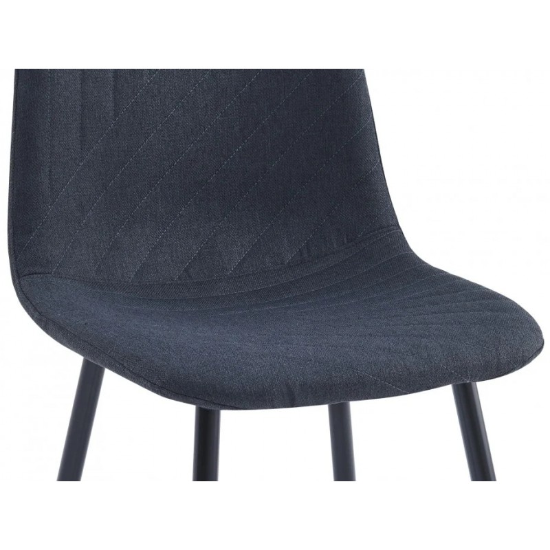 Стілець WAVES Чорний каркас / Графіт тканина Intarsio