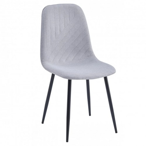 Стілець WAVES Чорний каркас / Світло-сіра тканина Intarsio