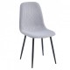 Стілець WAVES Чорний каркас / Світло-сіра тканина Intarsio