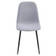 Стілець WAVES Чорний каркас / Світло-сіра тканина Intarsio