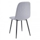 Стілець WAVES Чорний каркас / Світло-сіра тканина Intarsio