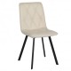 Стілець кухонний COREY TEX Чорний каркас/Кремовий тканина Intarsio