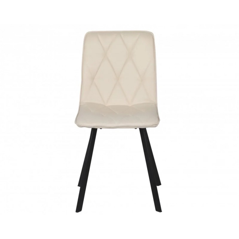 Стілець кухонний COREY TEX Чорний каркас/Кремовий тканина Intarsio