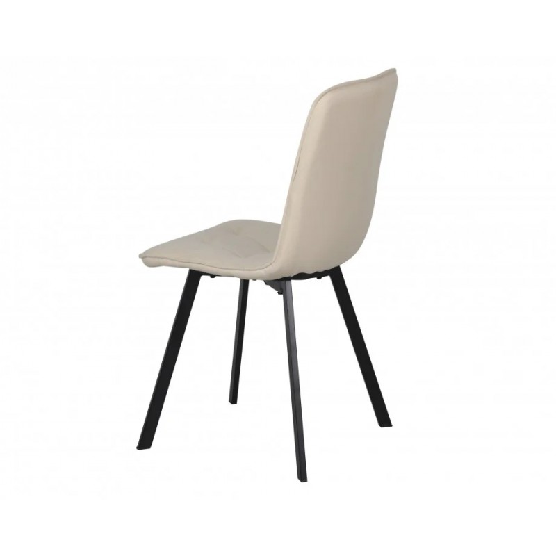 Стілець кухонний COREY TEX Чорний каркас/Кремовий тканина Intarsio