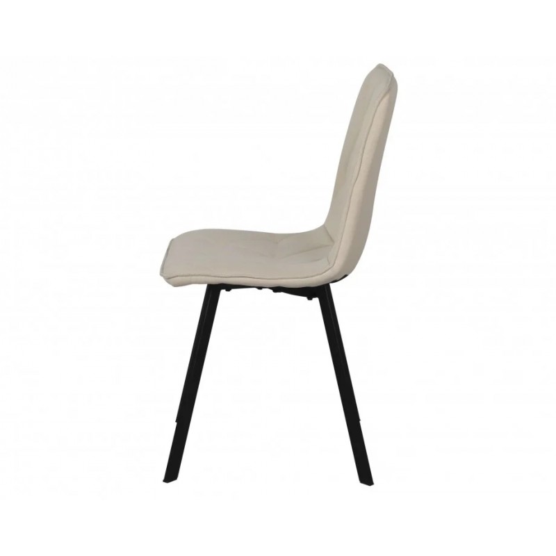 Стілець кухонний COREY TEX Чорний каркас/Кремовий тканина Intarsio