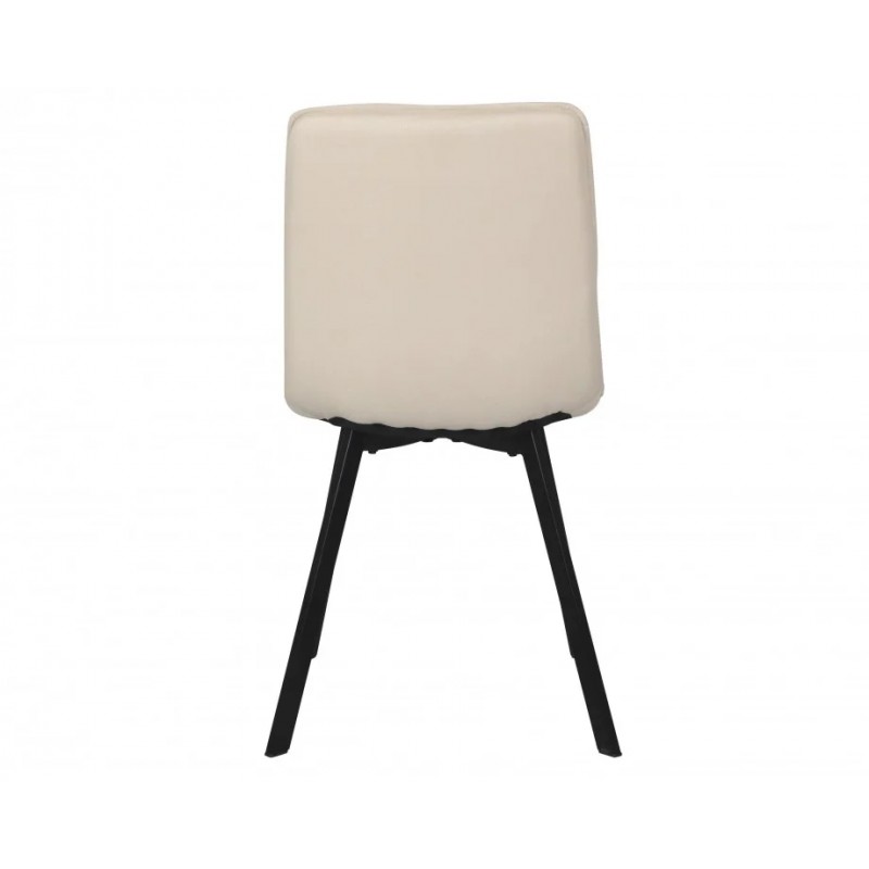 Стілець кухонний COREY TEX Чорний каркас/Кремовий тканина Intarsio