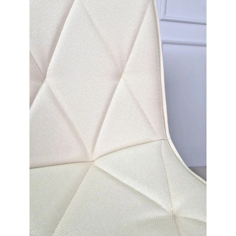 Стілець кухонний COREY TEX Чорний каркас/Кремовий тканина Intarsio