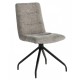 Стілець кухонний DAMIR з поворотним механізмом на 180° Чорний каркас/Сірий тканина Intarsio