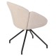 Стілець кухонний LINDA Чорний каркас / Кремовий Teddy букле оберт 180° Intarsio