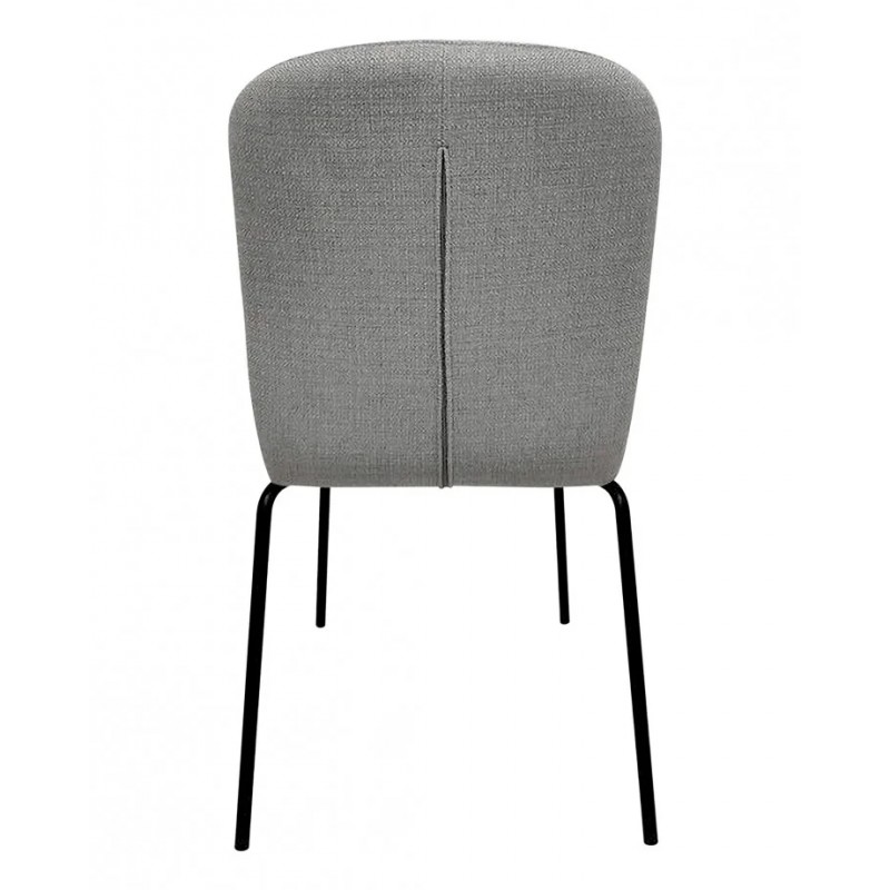 Стілець кухонний NAVY Чорний каркас/Світло-сірий тканина Intarsio