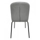 Стілець кухонний NAVY Чорний каркас/Світло-сірий тканина Intarsio