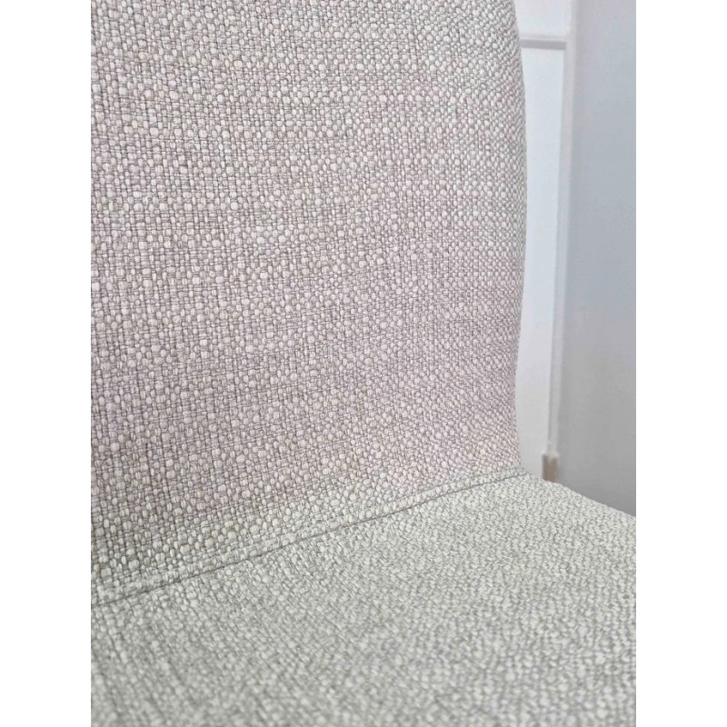 Стілець кухонний NAVY Чорний каркас/Світло-сірий тканина Intarsio