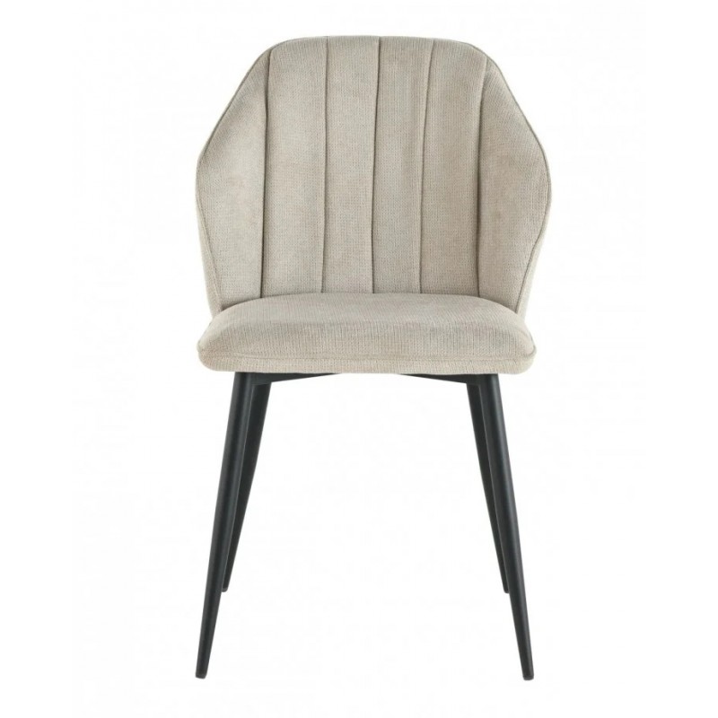 Стілець кухонний NEIL Чорний каркас/Беж тканина Intarsio