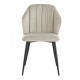 Стілець кухонний NEIL Чорний каркас/Беж тканина Intarsio