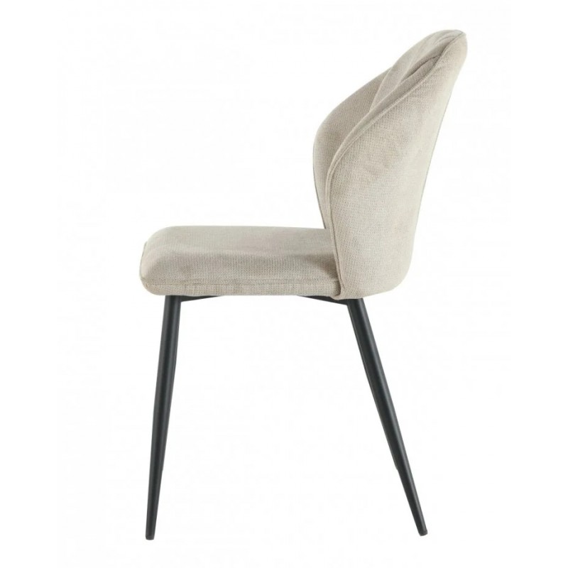 Стілець кухонний NEIL Чорний каркас/Беж тканина Intarsio